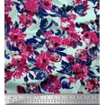 thumbnail image 1 of Soimoi Green Cotton Duck Fabric Artistic Leaf & Floral Print Fabric by Yard 44 Inch Wide, 1 of 3
