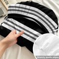 thumbnail image 4 of Full Size Fitted Sheet Set - Black Striped 3 Piece Bedding Sets 16" Deep Pocket Fitted Sheet with 2 Pillowcases, Minimalist Vertical Stripes Brushed Microfiber Hotel Luxury Bed Sheets, 4 of 9