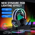thumbnail image 5 of Siivton Gaming Headset with Microphone, Compatible with PS4 PS5 Xbox One PC Laptop Nintendo Series X|S, Over-Ear Headphones with LED Light, Noise Canceling Mic, 7.1 Stereo Surround Sound, 5 of 7