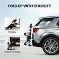 thumbnail image 4 of GYZJ E-Bike Rack with Ramp,Foldable Hitch Mount 2 Bikes Rack for Car Truck SUV RV,Up to 5-inch Fat Tire Electric Bike Carrier Rack 1.25"-2" Hitch Receiver(White), 4 of 9