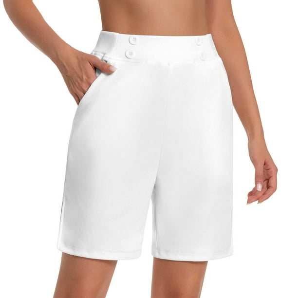 WILLBEST Pantalones Capri Casuales para Mujer, de Verano, Elásticos, Hasta La Rodilla, para Entrenamiento, Yoga, Informales, con Cintura Elástica, con Bolsillos, 113 Grande