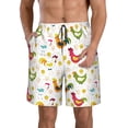 thumbnail image 1 of Fotbe Chickens A Trajes de Baño Estampados para Hombre, Shorts de Verano de Secado Rápido, Ropa de Playa, Bañadores-Small, 1 of 6