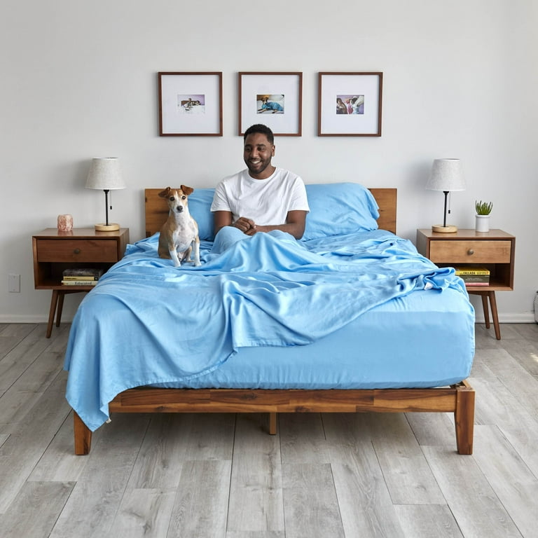 Sheets and Giggles 100 Eucalyptus Lyocell Sheet Set Naturally