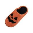 thumbnail image 3 of YLYL Halloween Pumpkin Slippers for Women Men Funny Soft Plush Warm Spooky Winter House Shoes, 3 of 9