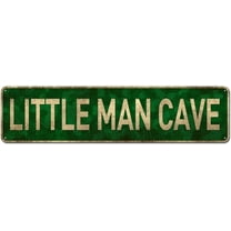 Little Man Cave, Toddler Boy Room Décor, 4" x 16" Decoration Wall Sign, Kids Room Signs For Door, Boy Décor for Bedroom, Boys Only Sign for Room Boys