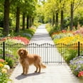 thumbnail image 5 of Decorative Metal Garden Fence, 20 Pack 20ft(L) x 24in(H) Rustproof No Dig Animal Barrier, Black Fence Border for Outdoor Yard, Flower Bed, Landscape Garden Border Edging, 5 of 19