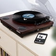 thumbnail image 2 of Reproductor de discos de vinilo con Bluetooth 5.3 de entrada y salida | Tocadiscos con parlantes y grabación USB | Tocadiscos Bluetooth con entrada AUX y salida RCA | Alfombrilla incluida | Tocadiscos, 2 of 5