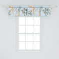 thumbnail image 2 of Ambesonne Autumn Window Valance with Rod Pocket, Branches Trees Pencil Art, 54" X 18", Pale Vermilion and Teal, 2 of 2