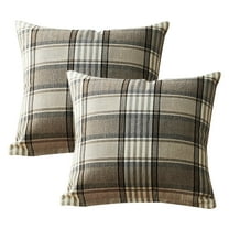 XIBUFE Plaid Throw Pillow Outdoor Indoor Throw Pillow Farmhouse Square Pillow,Home Decor,18 x 18 inches