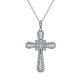thumbnail image 1 of Collar de plata esterlina S925, collar de cruz de hip-hop para mujer, joyería de plata, 1 of 5