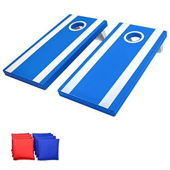 GoSports All Weather Blue and Red Cornhole Beanbag Toss Set, 10 Pieces