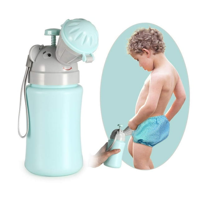 Orinal portátil para niños, cubo para ir al baño, inodoro de emergencia para acampar, viajes en coche y entrenamiento para ir al baño (azul)