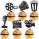 thumbnail image 1 of Cupcake Toppers LUCKYQUBE con tema de cine, paquete de 48 unidades, purpurina, 1 of 8