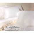 thumbnail image 4 of RUVANTI 100% Cotton Waffle Weave Twin Duvet Cover Set - Pre-Washed Soft Cozy Textured Bedding, 2-Piece, 8 Corner Ties, Breathable, Coconut White (Circle), 4 of 8