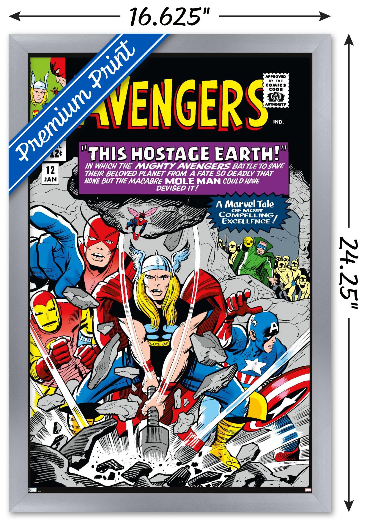 Marvel Comics - Avengers #12 Wall Poster, 14.725" x 22.375" Framed