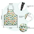 thumbnail image 2 of Colorful Cartoon Dinosaurs Palm Trees Pattern Kids Aprons for Girls and Boys,Adjustable Neck Strap Toddler Aprons for Kids Cooking Baking, 2 of 2