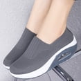 thumbnail image 5 of Domzle Women Orthopedic Sneakers Walking Shoes,Mesh Breathable Arch Support Slip-on Light Air Cushion Orthopedic Sneakers Shoes Gray, 5 of 5