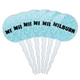 thumbnail image 1 of Wilburn Cupcake Picks Toppers - Set of 6 - Blue Speckles, 1 of 1