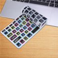 thumbnail image 2 of Sidaley Protector de cubierta de teclado de silicona con letras grandes de 13 pulgadas para Air/Pro/Retina-Gradient Colors Juegos de teclado y mouse para computadora, 2 of 6