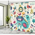 thumbnail image 5 of Ambesonne Animal Shower Curtain, Cat with Birds, 69"Wx84"L, Multicolor, 5 of 5