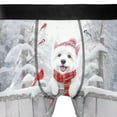 thumbnail image 4 of Playful Wirehaired Pointing Griffon Welcomes Winter Snowy Day with Cardinal Bird All Over Print Boxer Briefs Underwear for Men Dad Westie Westy Dog Lover - 120177, 4 of 6