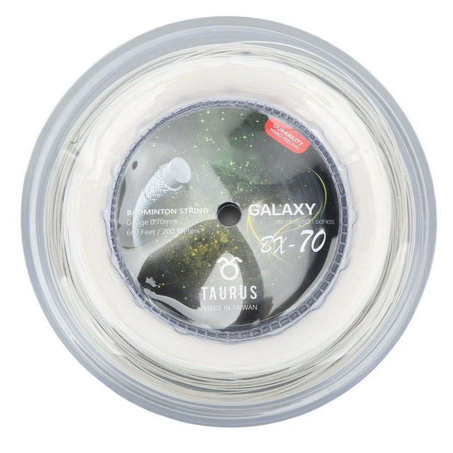 Nylon Badminton String, 200m High Elasticity Clear Texture Badminton Racquet String 0.7mm For Replacement Black,White,Fluorescent Yellow,Purple,Blue,Sky Blue,Pink