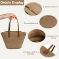 thumbnail image 3 of Straw Bag for Women Summer Beach Bag Soft Woven Tote Bag Straw Purse Handmade Beach Bag Woven Shoulder Bag, 3 of 6