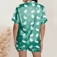 thumbnail image 4 of Xmyrz Pajama Sets For Women 2 Piece Short Sleeve Lapel Print Likable Bunny Shorts Set Button Down Loungewear Lightweight Pj'S Sleepwear Outfit, 4 of 5