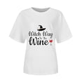 thumbnail image 3 of Graphic Tees for Women Graphic Tees For Women 2024 Short Sleeve Crew Neck T-Shirts with Halloween Print Cute Athletic Tops for Women Lightweight Everyday Wear Comfortable Casual Style Red XL, 3 of 3