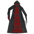 thumbnail image 4 of FYEGRE Elegant Hooded Court Dress Long Sleeve Gown Historical Performance Attire for and Events Red L, 4 of 4