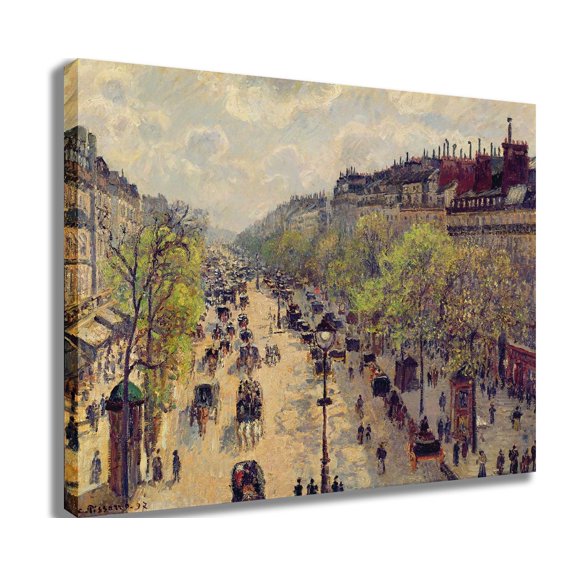 Pissarro "Boulevard Montmartre" (1897) Canvas Print