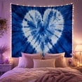 thumbnail image 2 of Indigo and White Heart Design Tapestry, 2 of 7