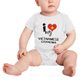 thumbnail image 2 of I Heart My Vietnamese Grandma Vietnam Love Flag Infant Romper Baby Bodysuit (White, 0-3 Months), 2 of 5