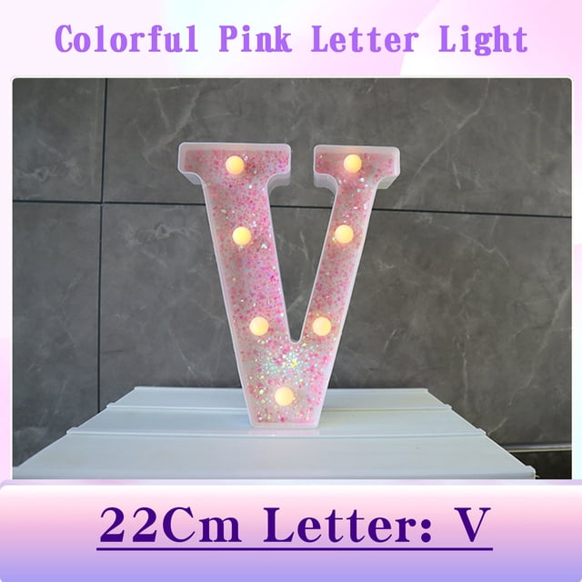 LED Alphabet Light Up Letters | 8.66" Tall | Battery Operated | Wall Mountable | Colorful Decorative Lighting | Home, Party, Event Decor | Portable Plastic Letters | Retro Style | ABS+