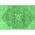 thumbnail image 1 of Ahgly Company Indoor Rectangle Medallion Emerald Green Traditional Area Rugs, 6' x 9', 1 of 4