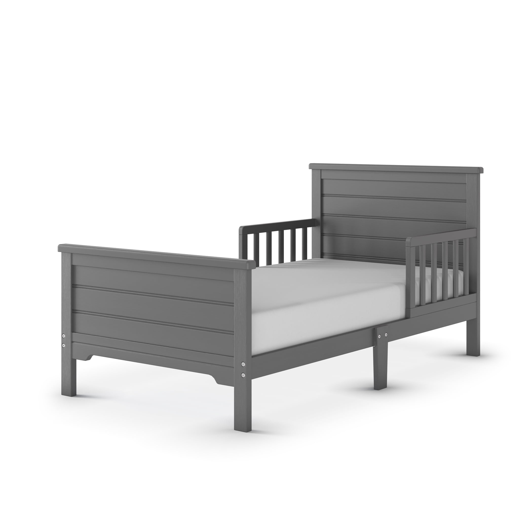 Child Craft Forever Eclectic Woodland Toddler Bed with Rails, Brushed Pebble
