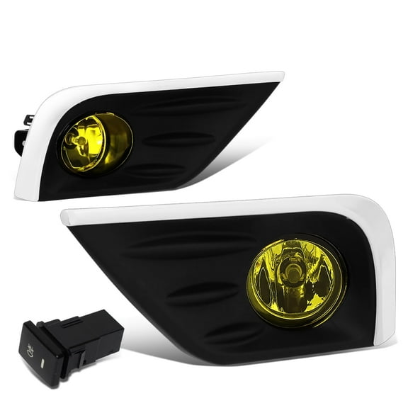 DNA Motoring For 16-18 Nissan Altima Yellow Lens Bumper Driving Fog Light Lamp w/Bezel Switch Wiring