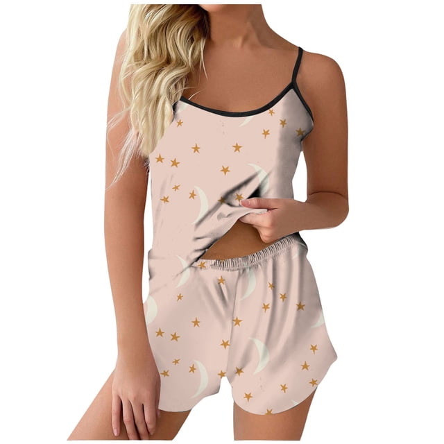 Fgnfyis Ensemble de Pyjama d'Été pour Femmes et Pantalon de Pyjama, Ensembles de Pyjama pour Femmes 2 Pcs Rose G