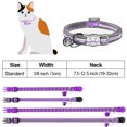 thumbnail image 4 of Taglory 2 Pack Cat Collar with Bell, Breakaway Reflective Collar, Adjustable 7.5"-12.5", Purple, 4 of 7