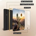 thumbnail image 4 of 12x8 Inches Framed Cactus Wall Art Decor with Gold Frame and Decorative Botanical Pictures Print For Office, Modern Home Decor, Crystal Porcelain Painting Wall Decor for Bedroom, 4 of 8