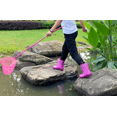 thumbnail image 2 of Toddler Girls Kids Rain Boots Sparkle Glitter Lightweight Light Up Waterproof Rubber Mud Puddle Insulated Baby Shoes Non Slip Sole with Easy-on Handles, 2 of 5