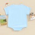 thumbnail image 3 of Bagilaanoe Newborn Easter Outfits Baby Girl Boy Rompers Letter Print Short Sleeve Bodysuits 3M 6M 12M 18M Infant Casual One Piece Short Jumpsuit, 3 of 7