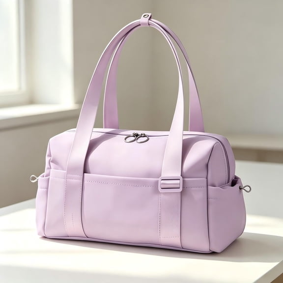 Yucurem Waterproof Gym Bag for Women, Duffel Bag with Wet Pocket, Lightweight Weekender Overnight Travel Tote Bag, Purple