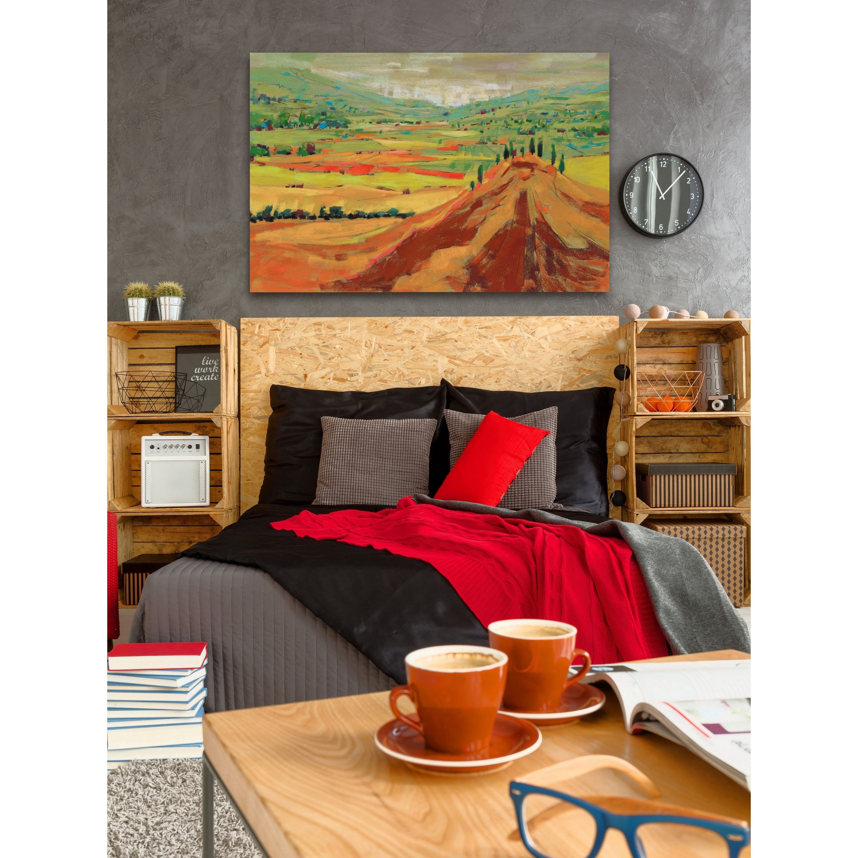 "Rolling Hills and Valley" Painting Print on Wrapped Canvas