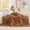 Toasty Brown, variant on Cozy Bliss Faux Fur Throw Blanket for Couch, Cozy Warm Plush Striped Blanket for Sofa Bedroom Living Room, 60*80Inches Cream White