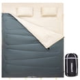 thumbnail image 5 of FUNDANGO Two Person Sleeping Bag for Camping Queen Size Lightweight Sleeping Bag for Adults 2Person Double Sleeping Bag for Hiking, Backpacking with Compression Sack,6.1lbs, Grey, 5 of 10
