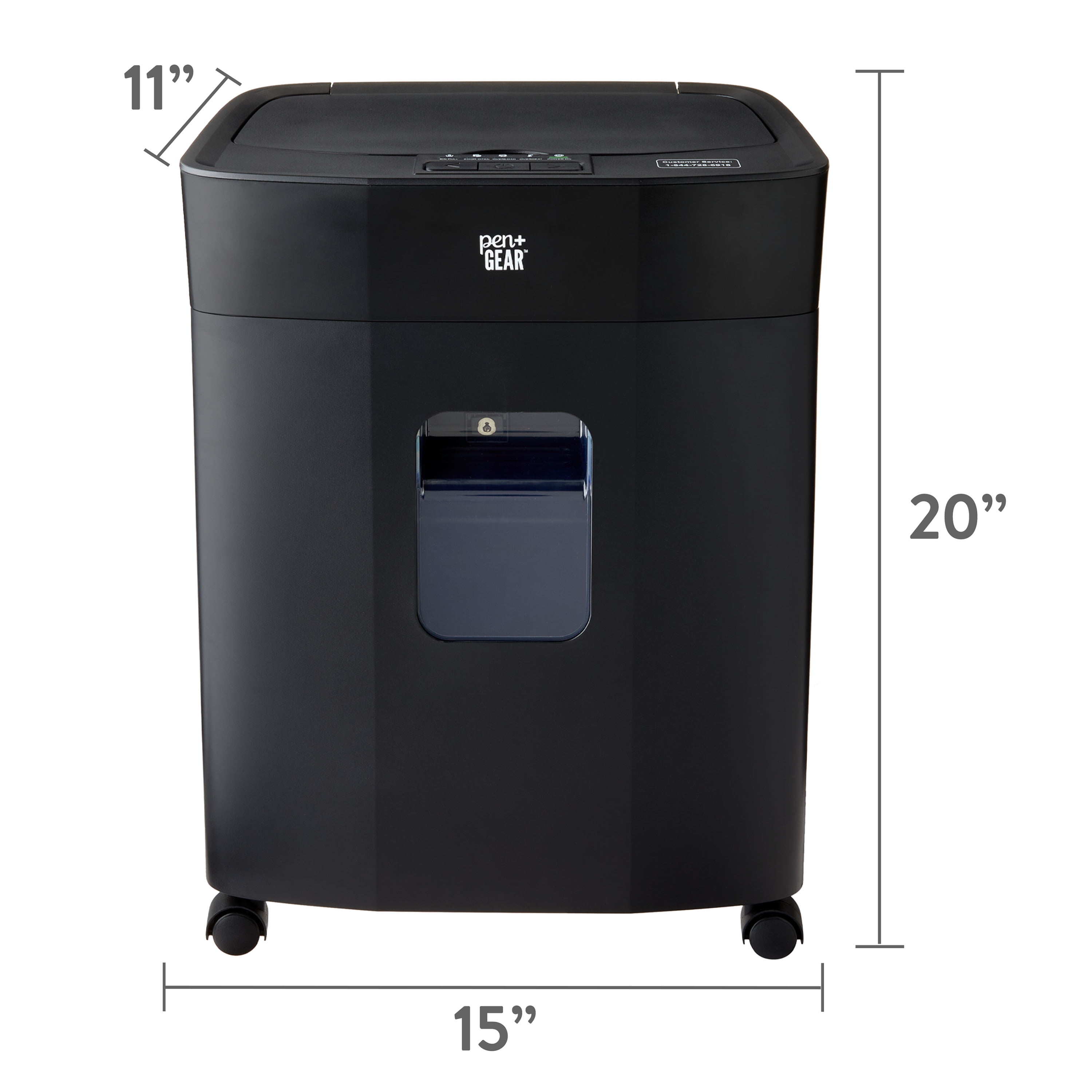 Pen+Gear 120-Sheet Auto Feed Micro-Cut Paper Shredder with 6 Gallon Pull-Out Bin, Black