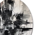 thumbnail image 3 of Designart "Exploring Black Marble s Depths III" Modern Geometric Metal Round Wall Art Prints, 3 of 5