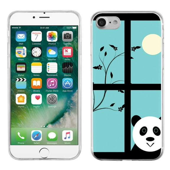 Slim-Fit Case for Apple iPhone 8, OneToughShield ® Premium TPU Gel Phone Case - Moon Panda