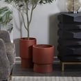 thumbnail image 2 of DecMode 17", 14"H Red Magnesium Oxide Planter (2 Count), 2 of 8
